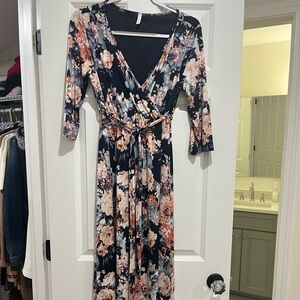 Pinkblush Floral Maternity Maxi Dress